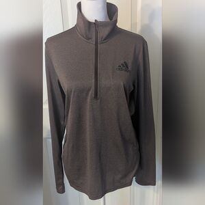 Adidas Women's Brown Quarter-Zip Pullover Sz: S